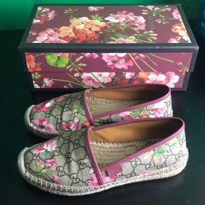 Gucci Gg Blooms Supreme Espadrille Slip-Ons